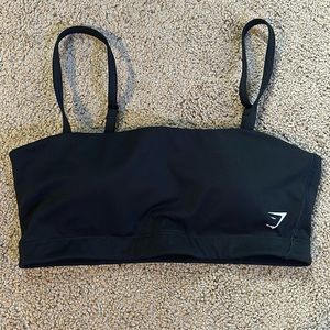 EUC Gymshark Black Bandeau Sports Bra Size Small S